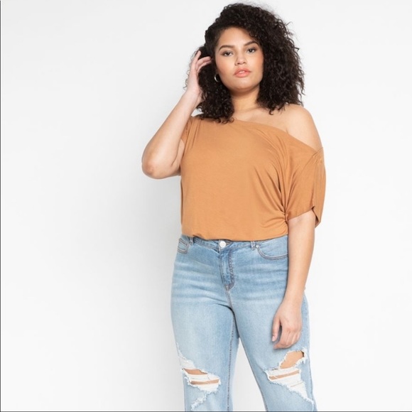 Eloquii Tops - 11.BNWT Eloquii Off the Shoulder Tee
